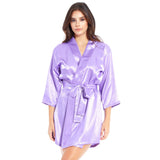 Satin 3/4 Sleeve Robe with Matching Sash