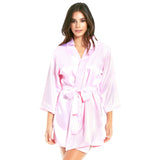 Satin 3/4 Sleeve Robe with Matching Sash