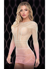 Pink Dusk Long Sleeve Mini Dress - One Size Fits Most