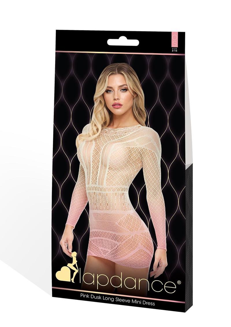 Pink Dusk Long Sleeve Mini Dress - One Size Fits Most