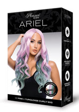 Ariel Pink and Turquoise Long Stylable Wig