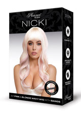 Nicki Light Pink and Platinum Long Stylable Wig