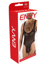 Fierce Deep-V Mesh Bodysuit - One Size Fits Most