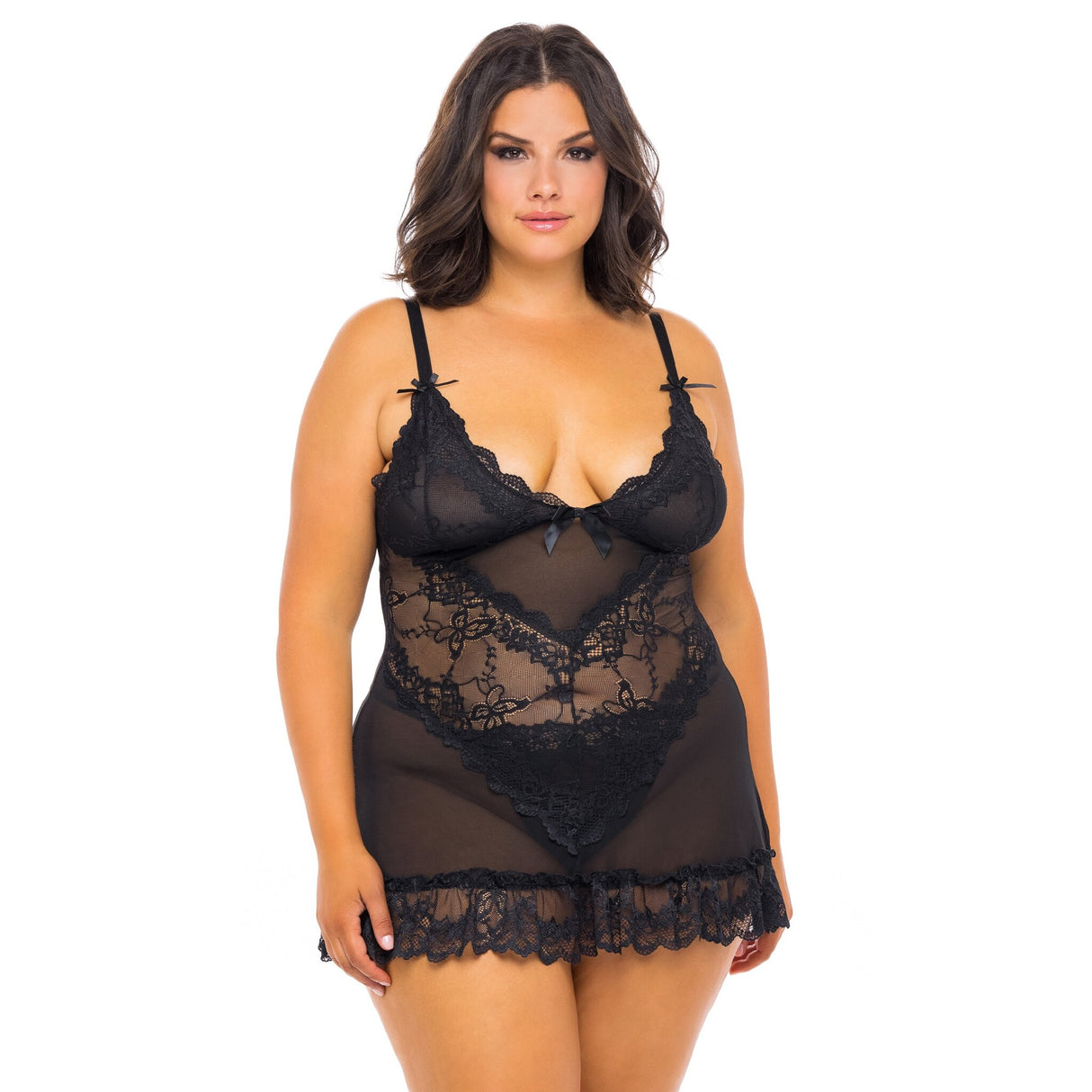 Dark and Sultry Softcup Babydoll - Curvy