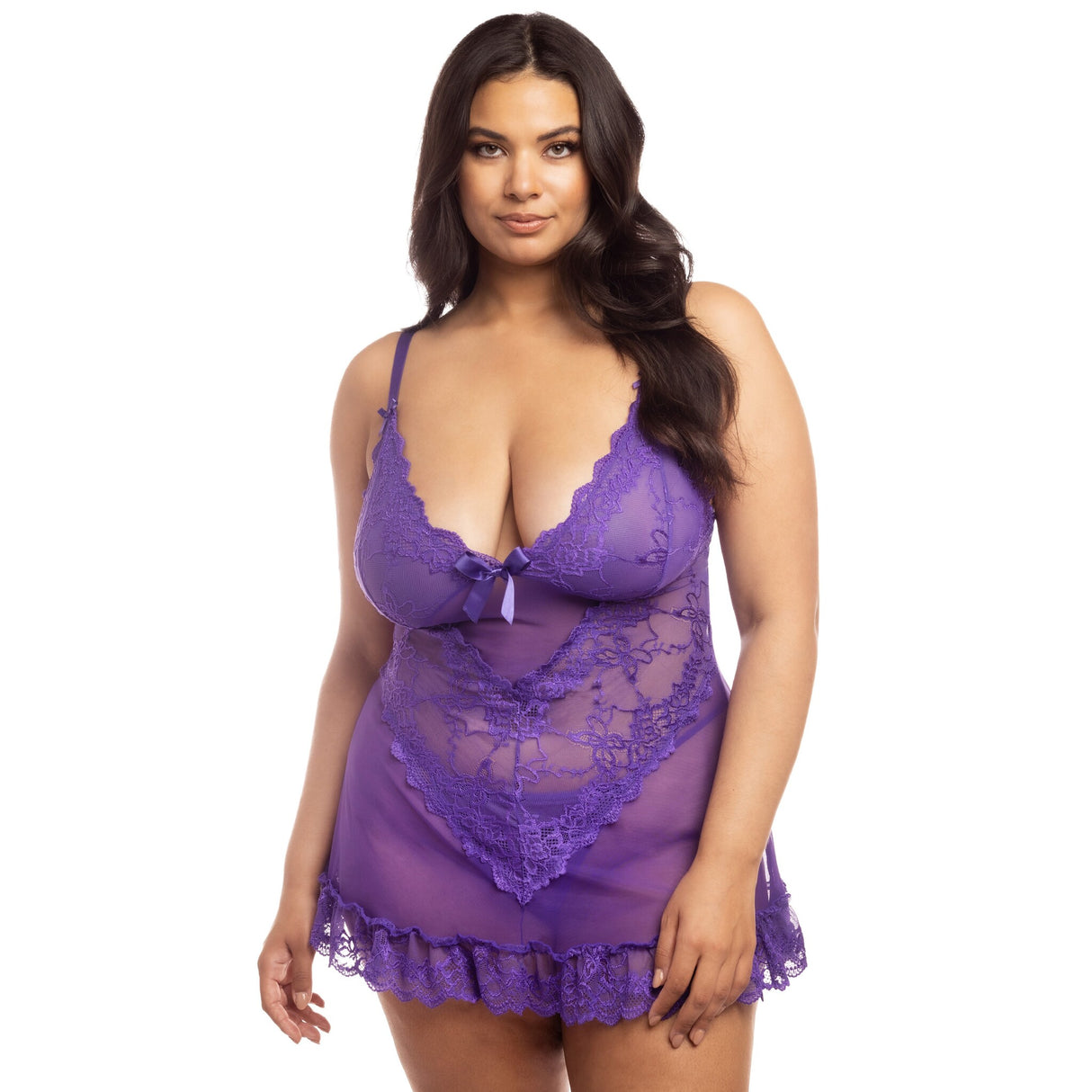 Dark and Sultry Softcup Babydoll - Curvy