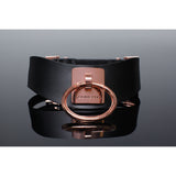 Pleasure Collection Rose Gold O-Ring Collar - Black