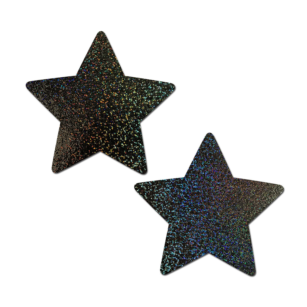 Black Glitter Star Pasties