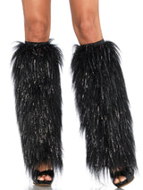 Furry Lurex Leg Warmers