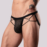 Show Stopper Glittering Mesh Strappy Jock