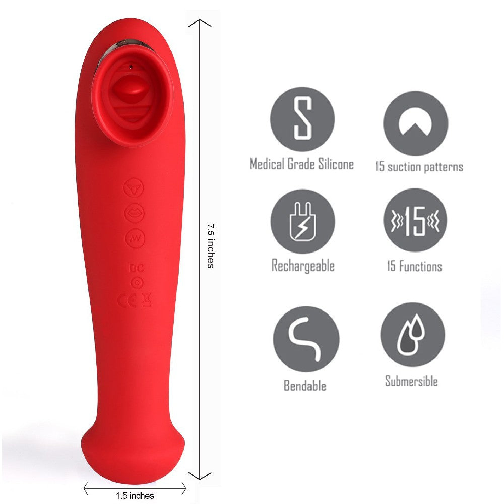 Destiny Suction Vibrator With Flickering Tongue