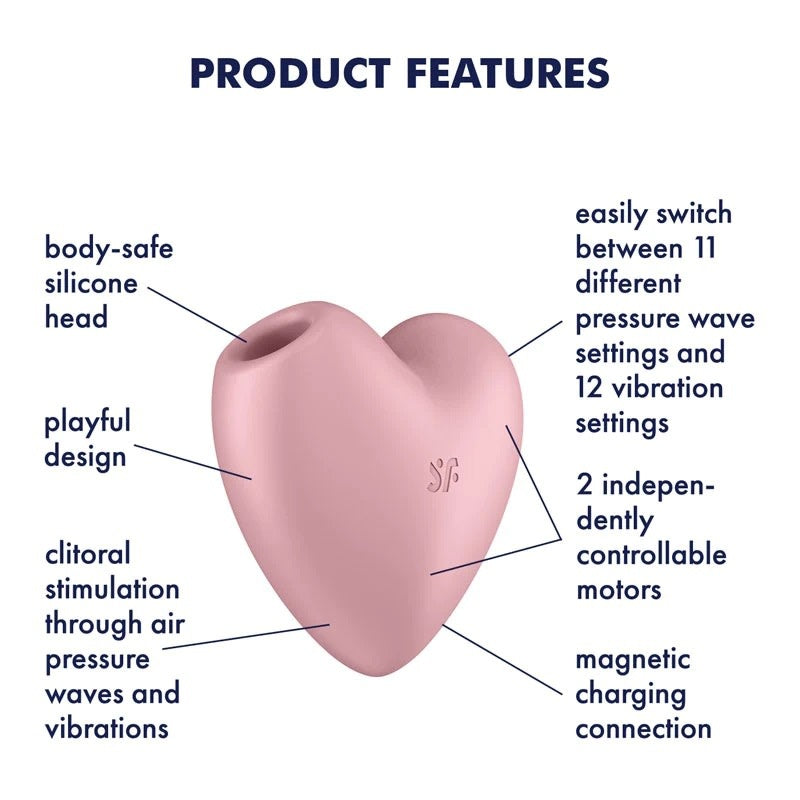 Cutie Heart Pleasure Air Vibrator - Pink