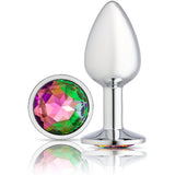 Gems Silver Chrome Anal Plug - Large