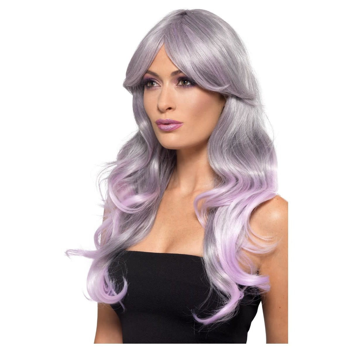 Long Wavy Grey Ombre Wig