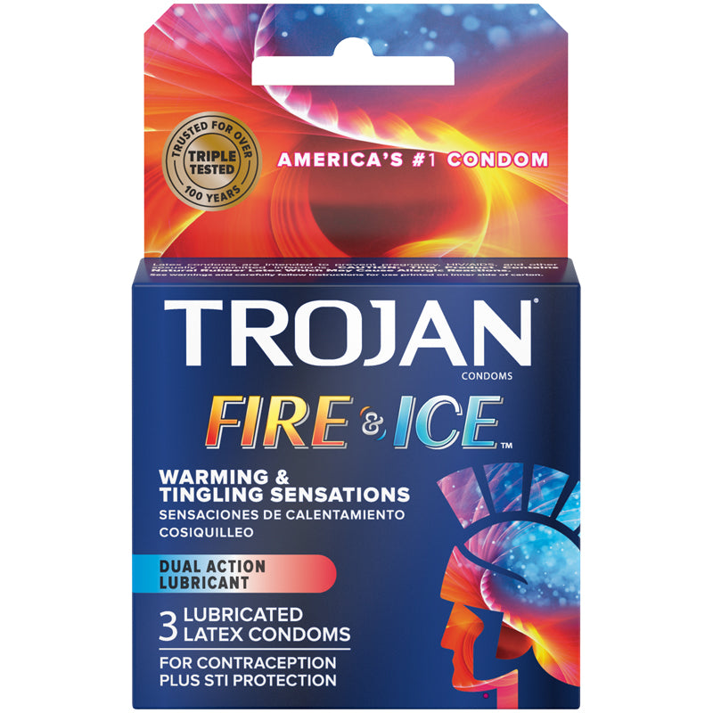 Trojan Fire & Ice Condom 3-Pack