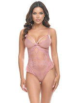 Flora Sheer Lace Skirted Teddy