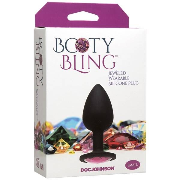 Booty Bling Silicone Plug Pink Crystal