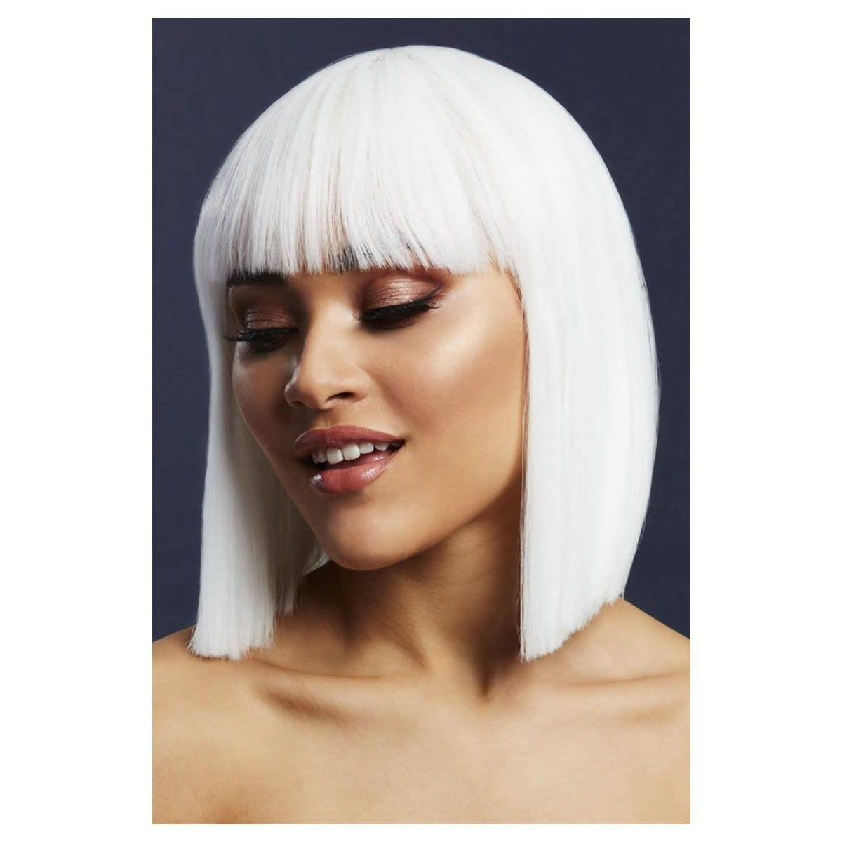 Ice White Blunt Cut Lola Wig