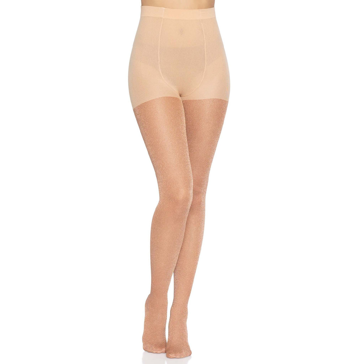 Rose Gold Shimmer Lurex Tights - One Size Fits Most