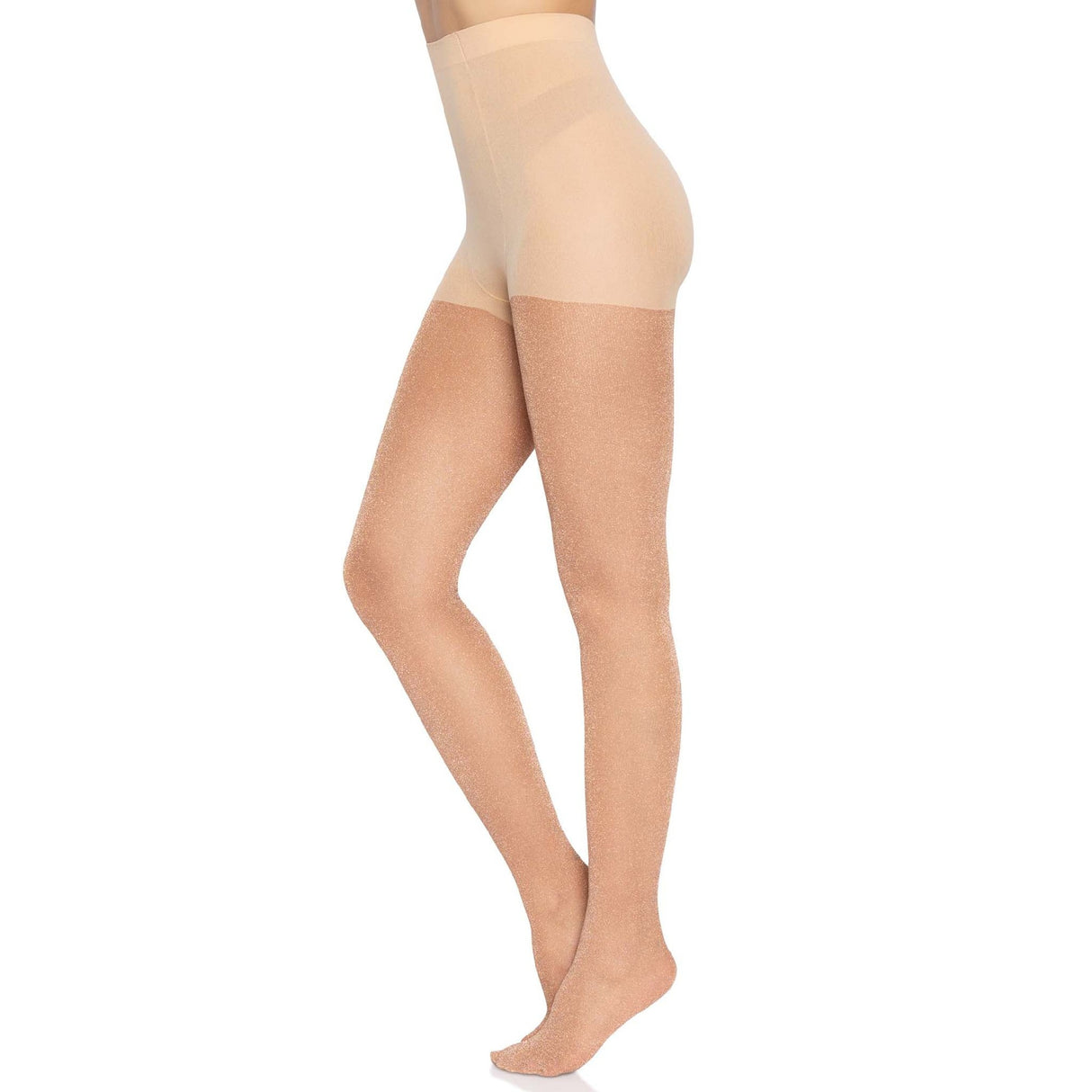 Rose Gold Shimmer Lurex Tights - One Size Fits Most