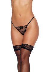 Floral Embroidery G-String - One Size Fits Most