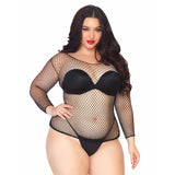 Spandex Long Sleeve Industrial Net Top - Curvy