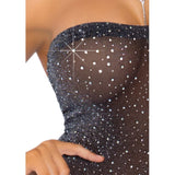 Shimmer Sheer Lurex Rhinestone Tube Dress