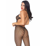 Seamless Crochet Footless Low Back Bodystocking