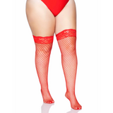 Stay Up Lycra Industrial Fishnet Thigh High - Curvy