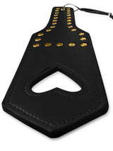 Black Faux Leather Heart Paddle