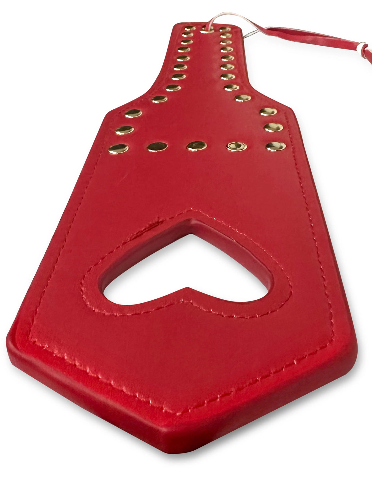 Red Faux Leather Heart Paddle