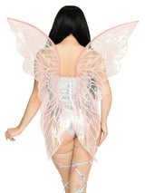 Pink Iridescent Strapless Fairy Wings