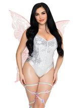 Pink Iridescent Strapless Fairy Wings