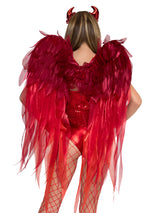 Devil Ombre Chiffon Wings and Headband Set