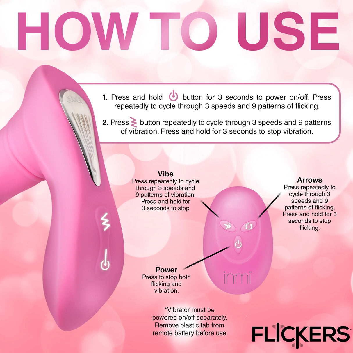 FLICKERS Flicking G-Spot Vibrator w/Remote