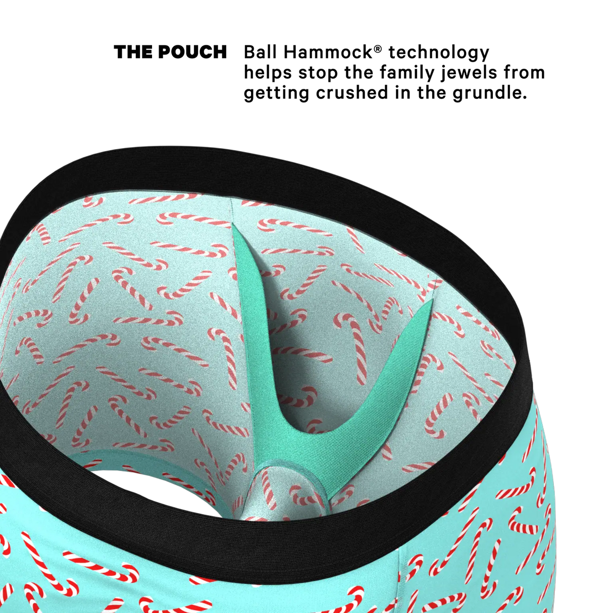 Peppermint Cane Pouch Boxer Brief