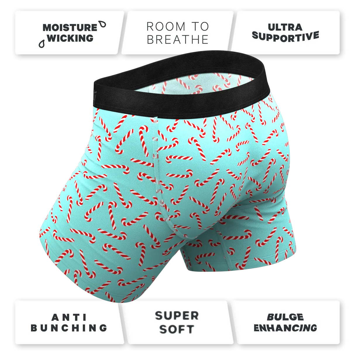 Peppermint Cane Pouch Boxer Brief