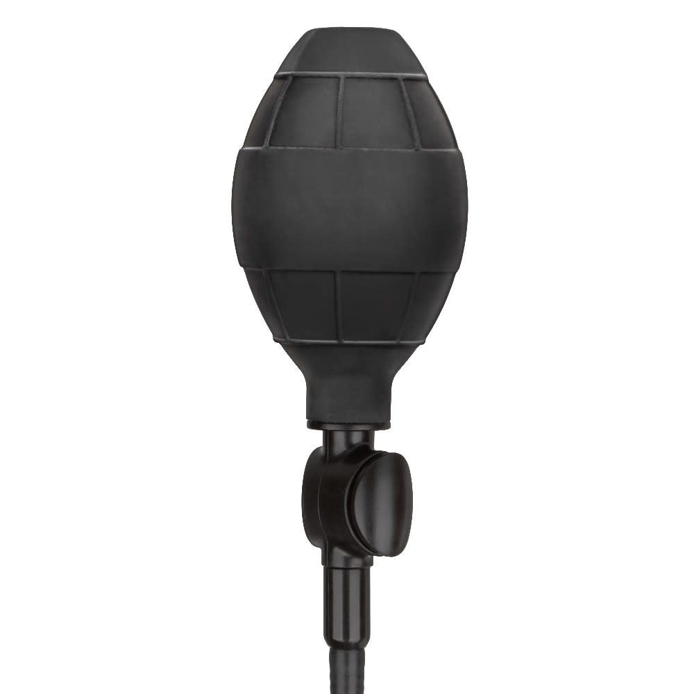 Silicone Inflatable Anal Plug - Large - Black