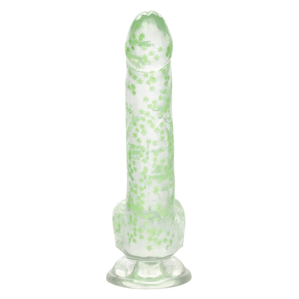 Naughty Bits I Leaf Dick Glow-In-The-Dark Weed Leaf Dildo