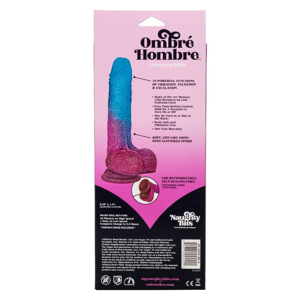 Naughty Bits Ombré Hombre Vibrating Dildo