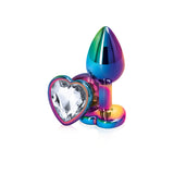 Rear Assets Anal Plug - Multicolor - Small - Clear Heart