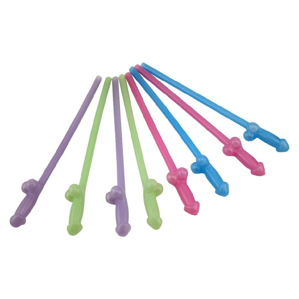 Glow Naughty Straws 8pk