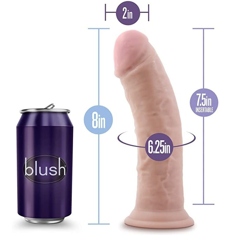 Au Naturel - 8 Inch Dildo With Suction Cup - Vanilla