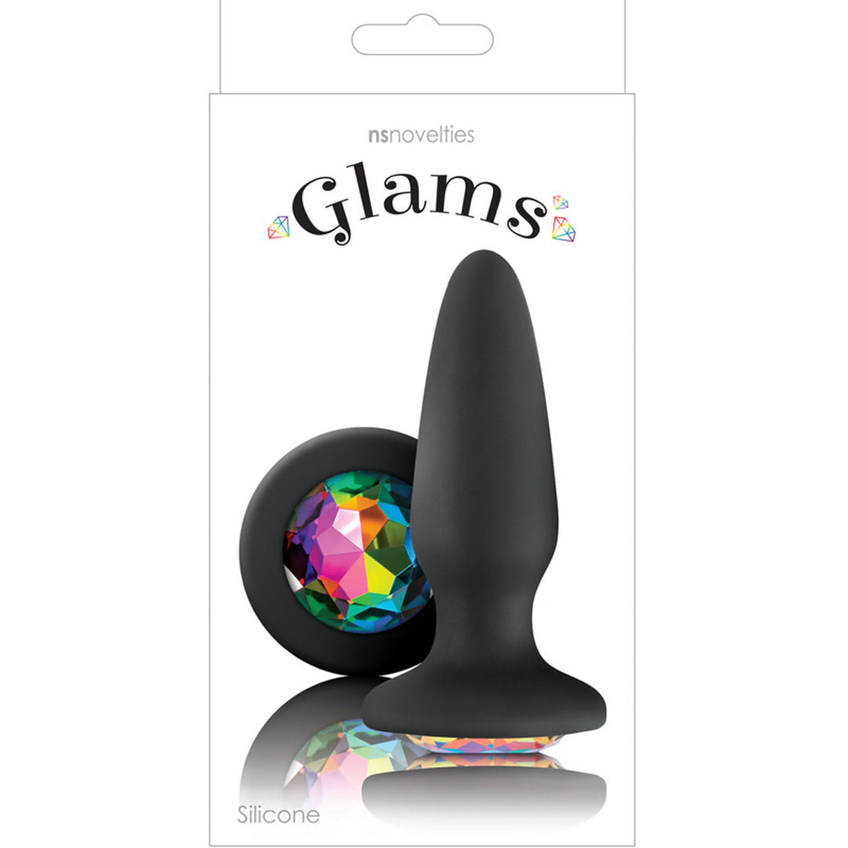 Glams Mini Rainbow Gem Silicone Butt Plug