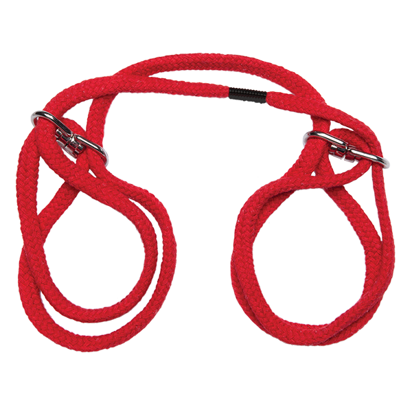 Rope Bondage Cuffs - Red