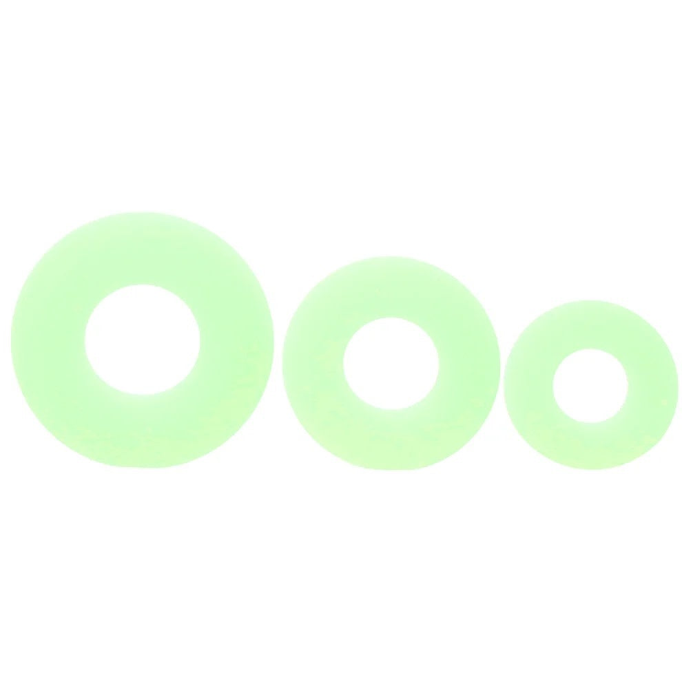 Alpha Glow-In-The-Dark Liquid Silicone 3 Ring Set