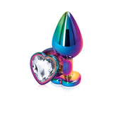 Rear Assets Anal Plug - Multicolor - Medium - Clear Heart