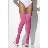 Opaque Thigh High Stay-Up - Neon Pink