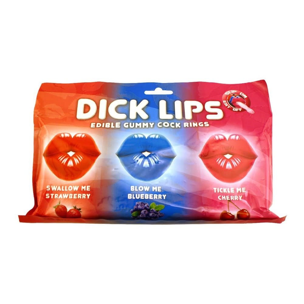 Dick Lips Edible Gummy Cock Rings 3 Pack