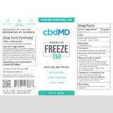 CBD Freeze Pain Relief Roller 750mg 3oz