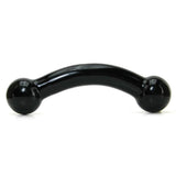 Double Bull Black Glass Dildo